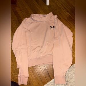 Pink Under Armour turtle neck crewneck